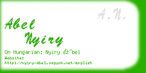 abel nyiry business card